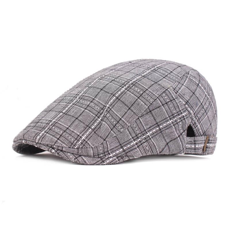 Casquette Grise à Carreaux