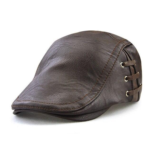 Casquette Imitation Cuir Homme