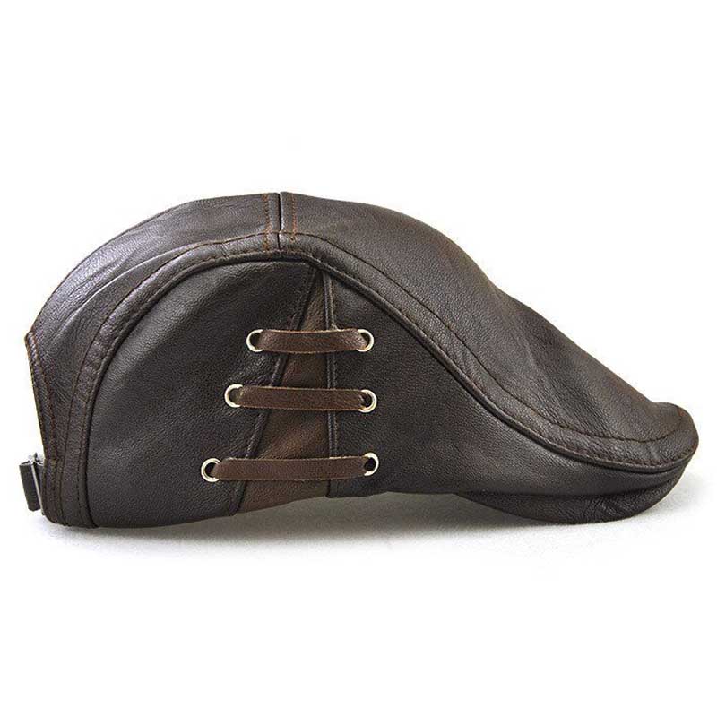 Casquette Cuir Imitation Homme