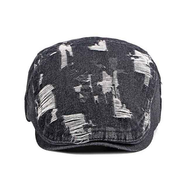 Casquette Plate Jean Noir