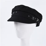 Casquette Gavroche Marin Coton Femme
