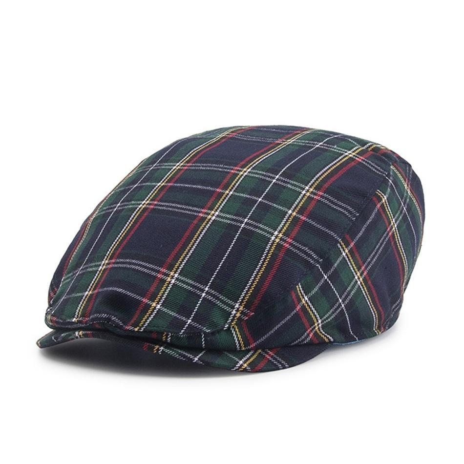 Casquette Plate à Carreaux