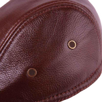 Casquette Plate Cuir Rouge