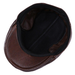 Casquette Béret Cuir Marron
