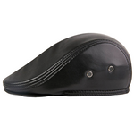 Béret Casquette Cuir Noir