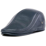 Casquette Plate en Cuir