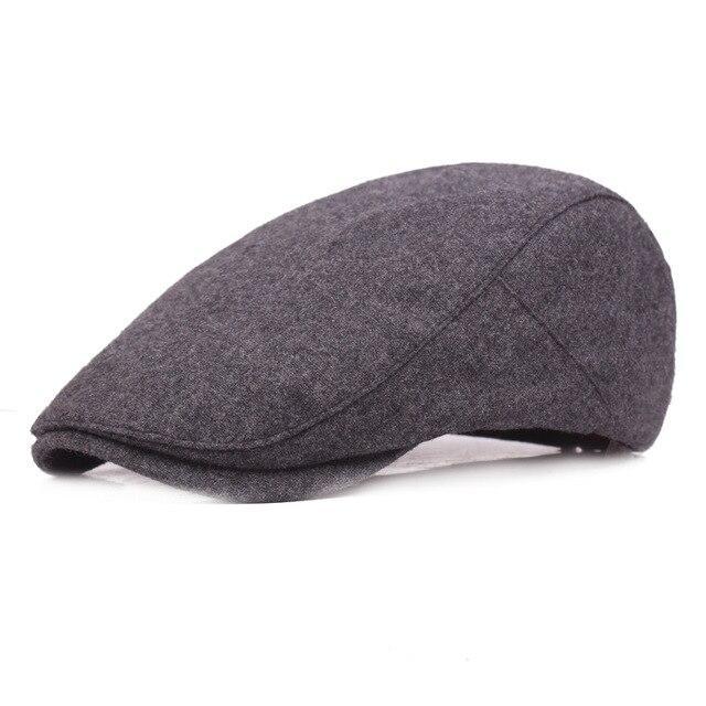 Casquette Plate Gris Foncé