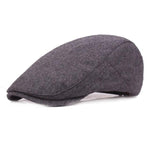 Casquette Plate Gris Foncé