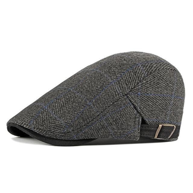 Casquette Plate Grise