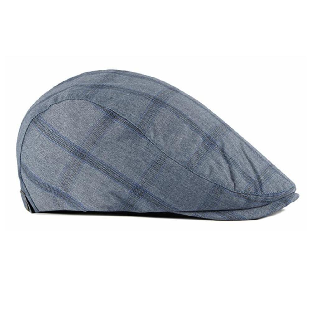 Casquette Plate Bleu Homme
