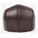 Casquette Plate Cuir Homme