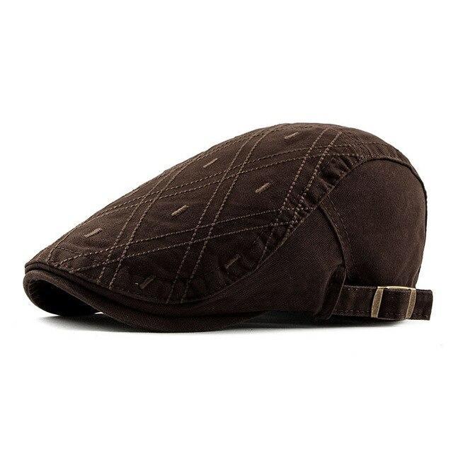 Casquette Plate Marron