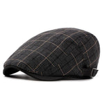 Casquette Plate Noir Homme