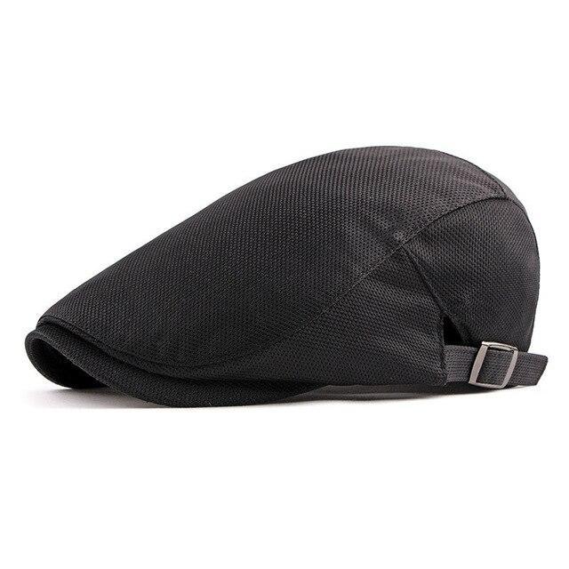 Casquette Plate Noire Coton