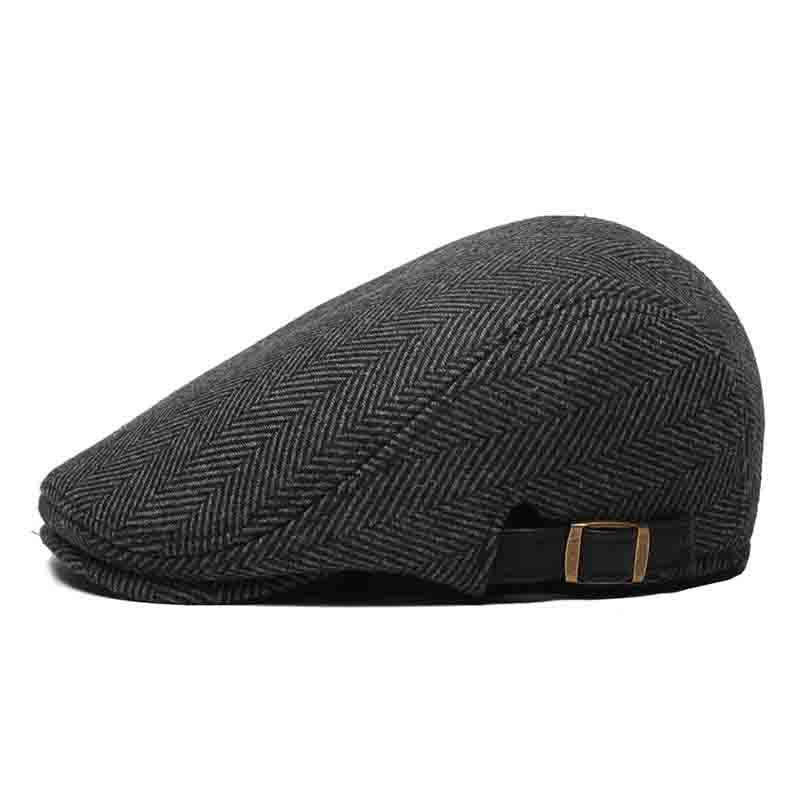 Casquette Plate Gris Tweed
