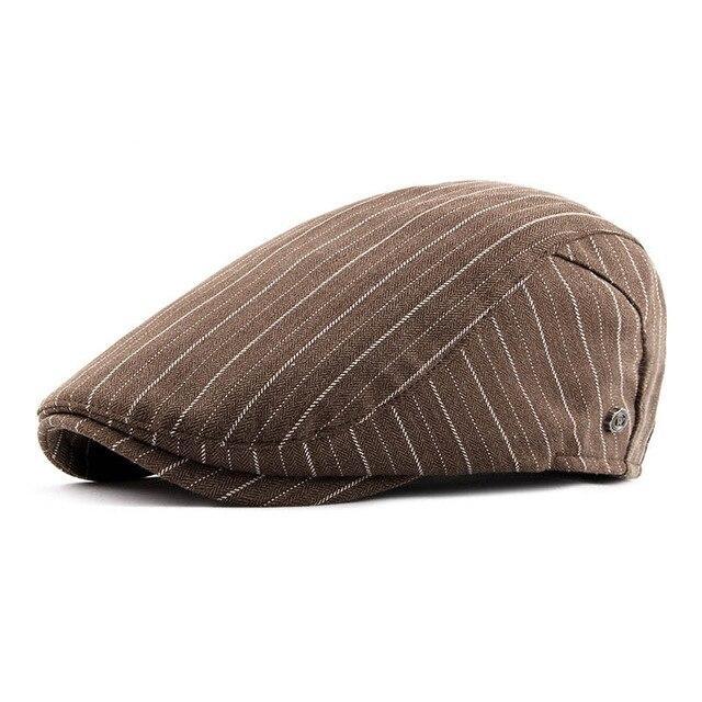Casquette Plate Rayée Eté