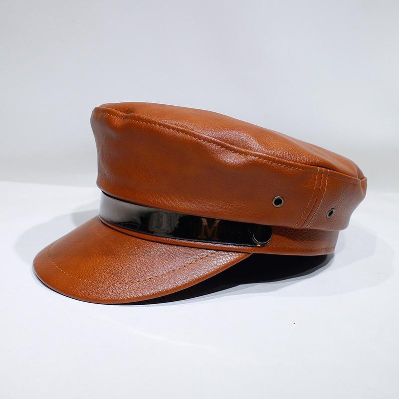 Casquette Gavroche Style Marin Cuir