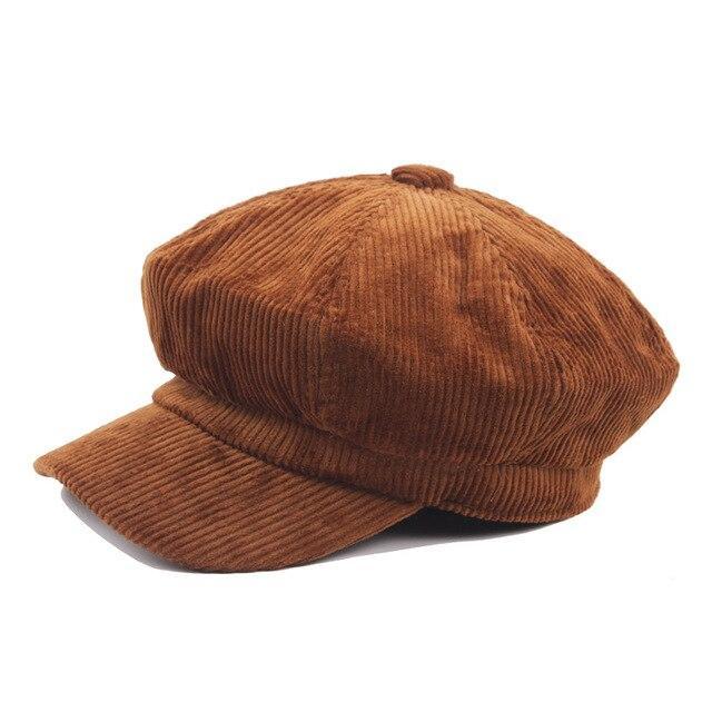 Casquette Velours Marron