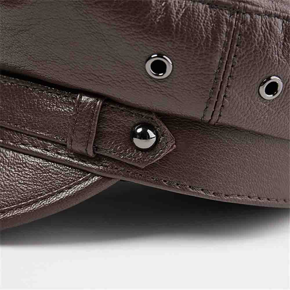 Casquette Gavroche Marron Cuir
