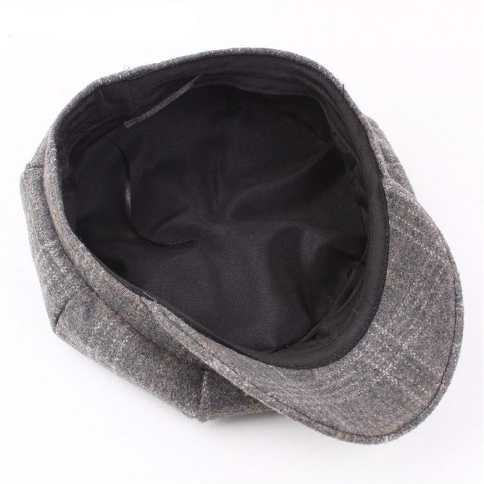 Casquette Gavroche en Tweed Gris